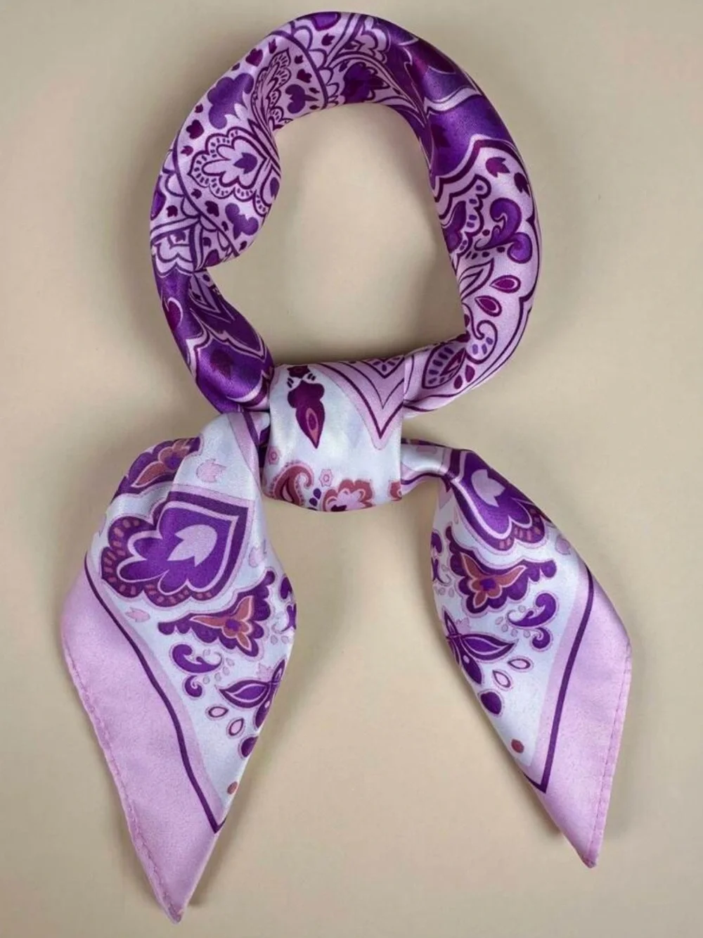 Purple Paisley Scarf S158